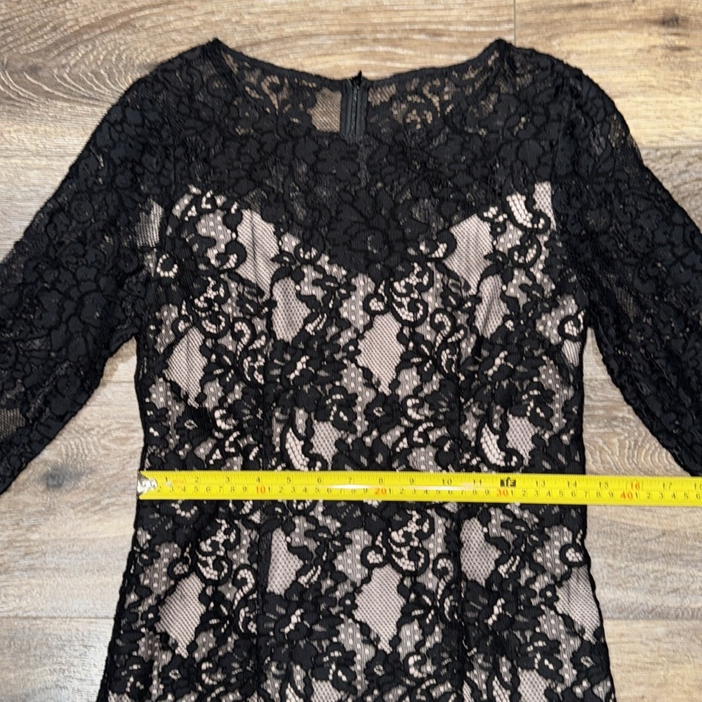 NWT🖤BB DAKOTA Women's Hale Scalloped Black Lace Dress Size 4 - Picture 12 of 14